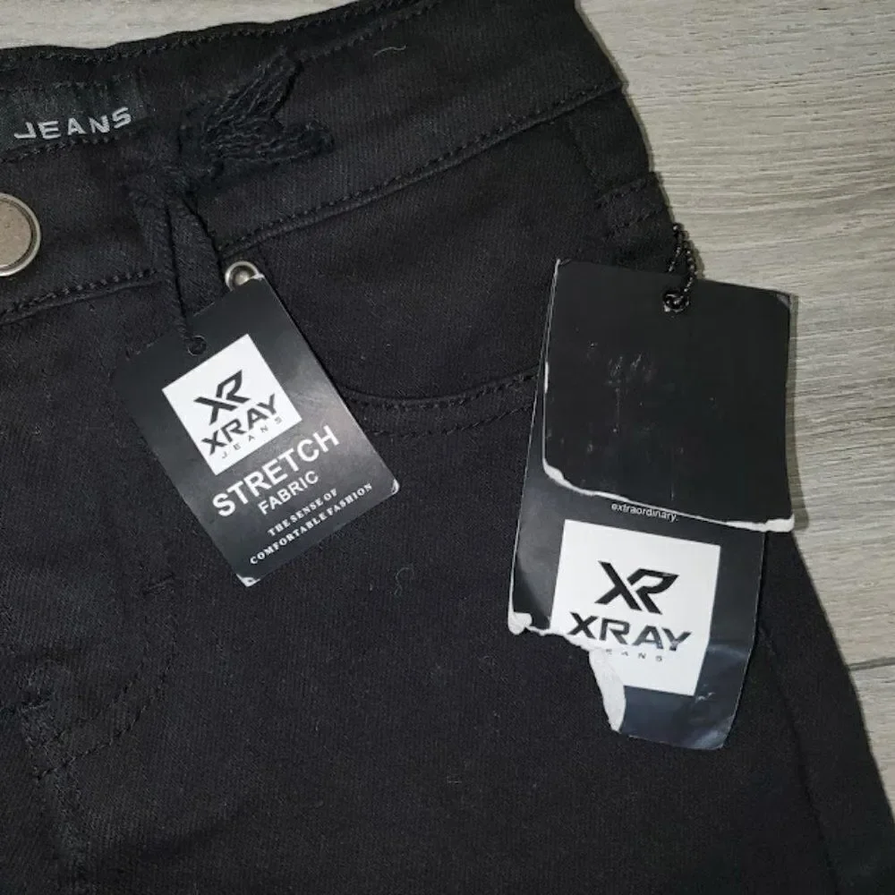 X-Ray boys Black Casual Straight Leg Comfort Jeans Size 6